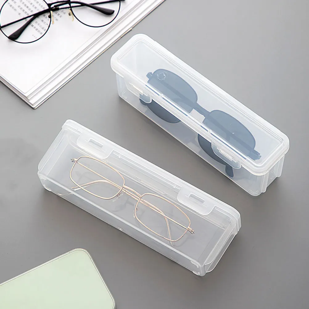 

2Pcs Transparent Sunglasses Organizer Eyeglass Storage Case Portable Eyewear Holder Travel