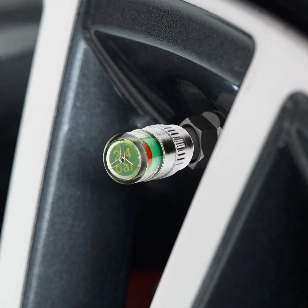 

1Set Tire Pressure Alarm Caps Exquisite Workmanship Three Color Level Indicator Tyre Pressure Monitor Sensors for Vehicle Safety