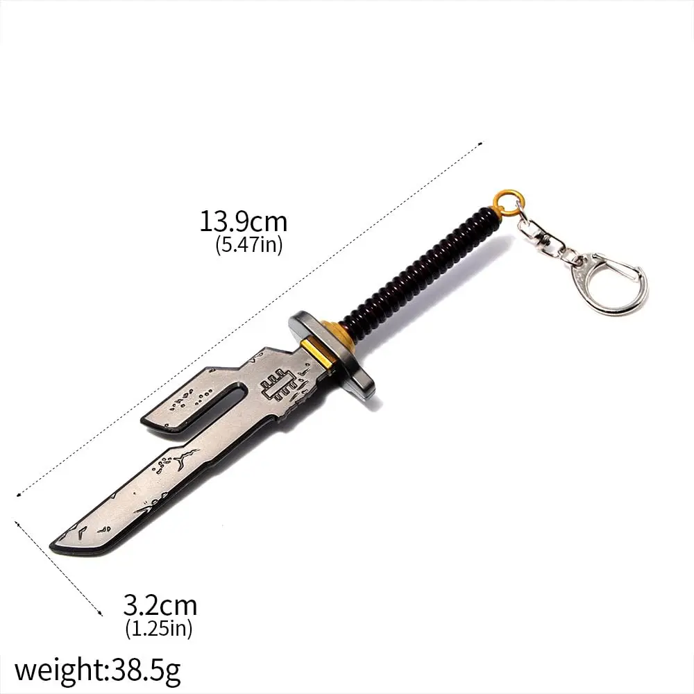 5.47in Inverted Spear of Heaven Toji Fushiguro Anime Merchandise Metal Weapon Models Home Ornament Crafts Keychain