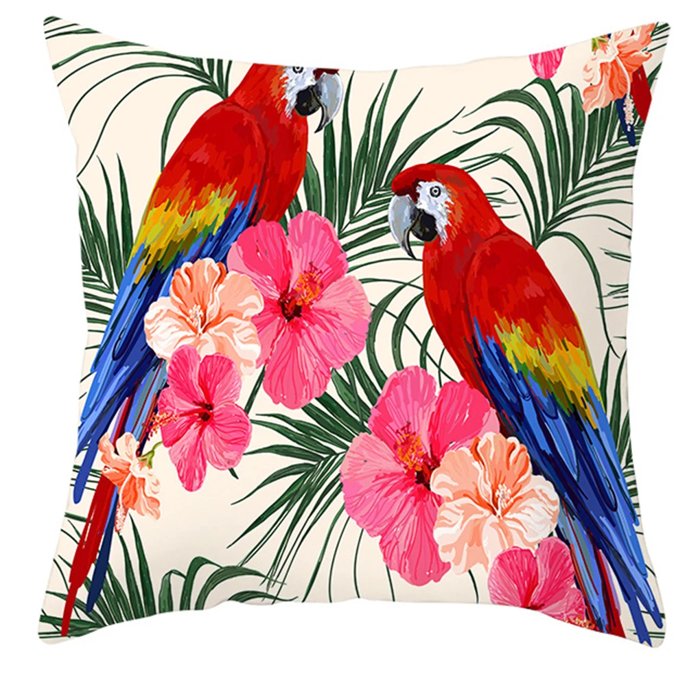 Cover Pillowcase Benches Bird Pattern Tents 45*45cm Botanical Floral For Gardens Polyester Rustic Style Brand New