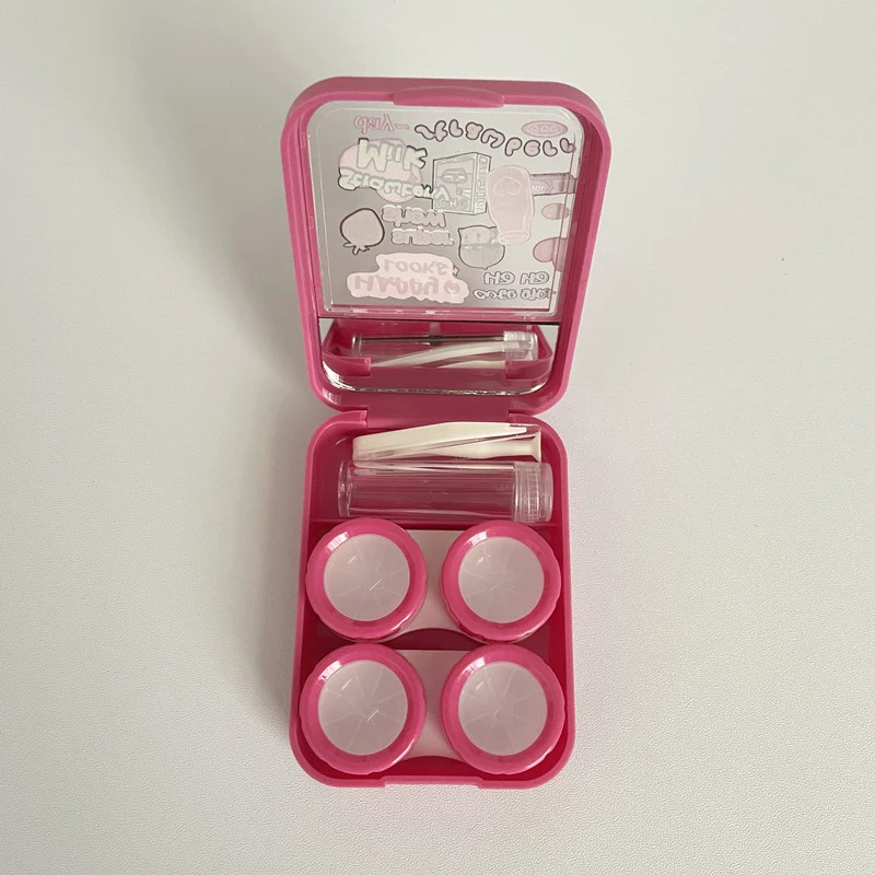Urocze mini podróżne etui na soczewki kontaktowe dla dziewczynek