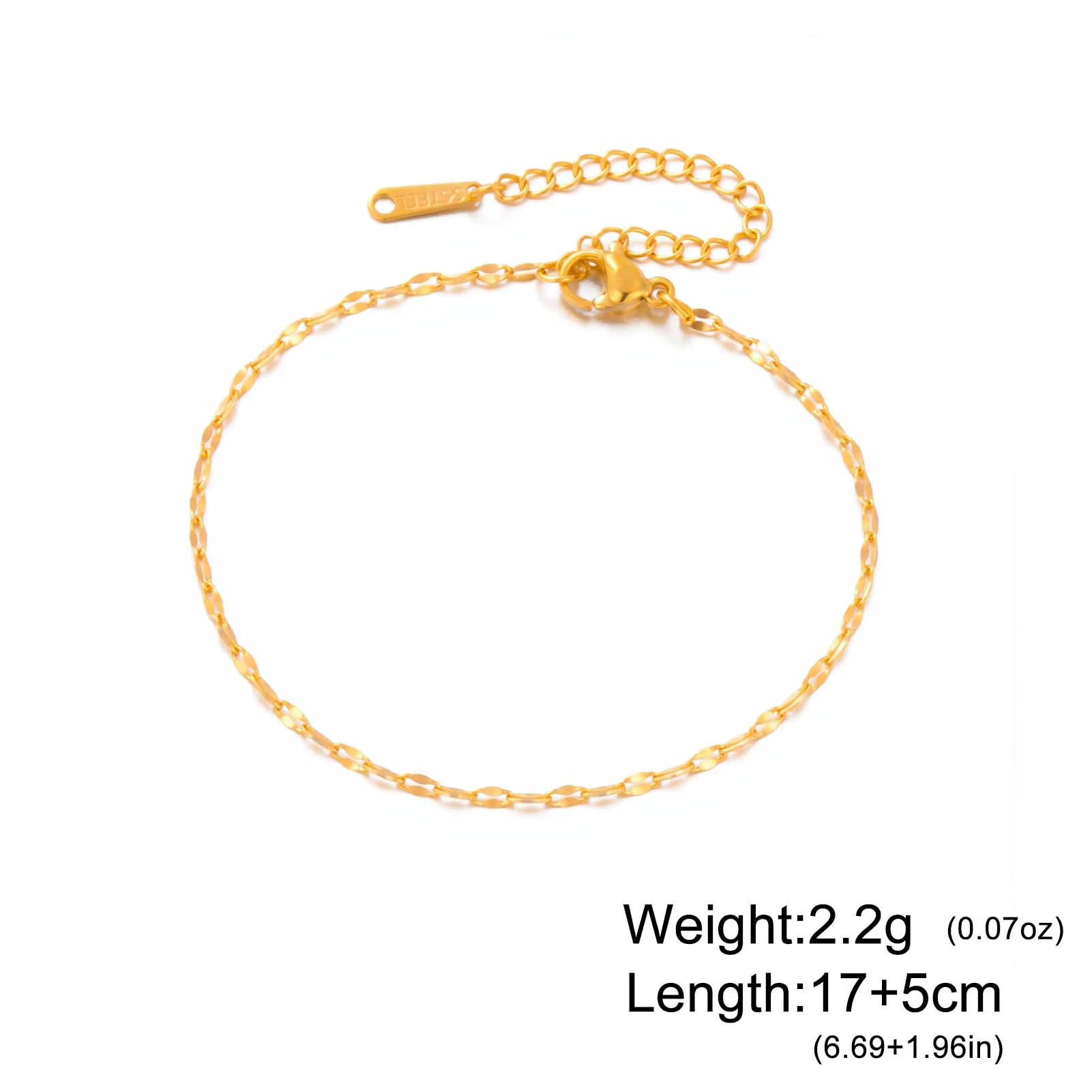 COOLTIME Minimalistisches Edelstahl-Armband in Goldfarbe, Lippenstiftkette, modisch, für Damen, Schmuck, Geschenk, Großhandel 2026 – Detail 2