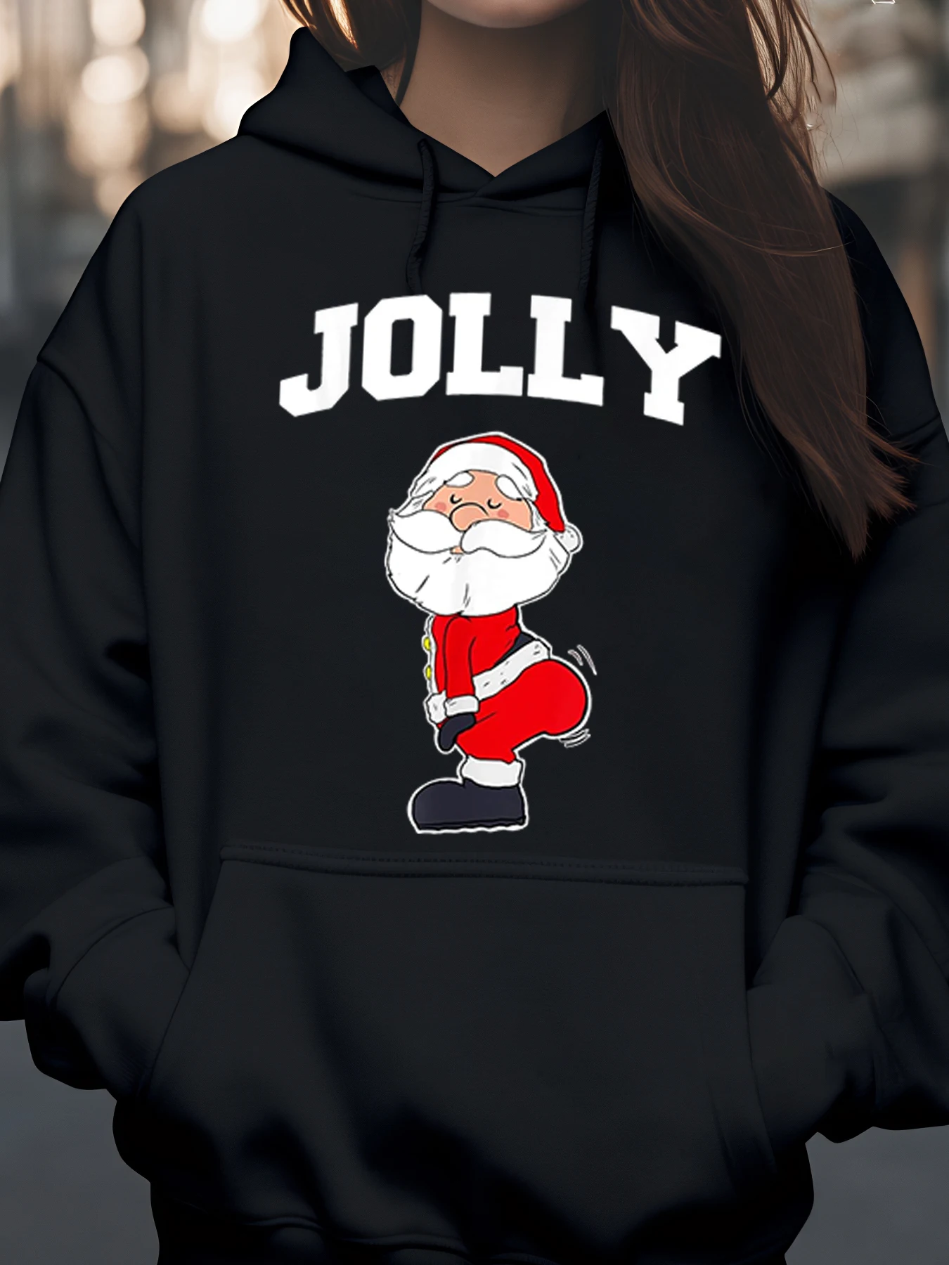 

Рождественская толстовка с принтом Санта-Клауса «Веселый Санта-Клаус», повседневная одежда унисекс для взрослых