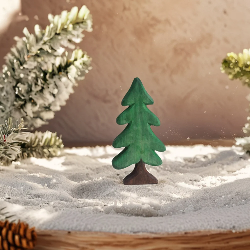

Mini Wooden Christmas Tree Tabletop Decor , Small Fake Xmas Tree For Mantel Shelf Display, Natural Pine Cone Design
