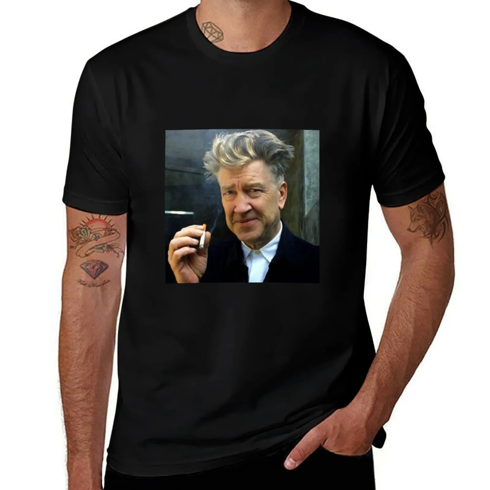 david lynch smonking T-Shirt t shirts for man pack white T-Shirt