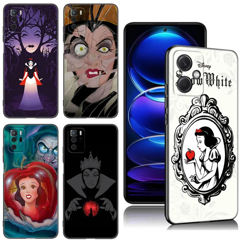 Disney Evil Queen Black Silicone Phone Case For Xiaomi Redmi Note 9 10 11 11S 11T 12 13 Pro 5G Plus 9S 10S 12S