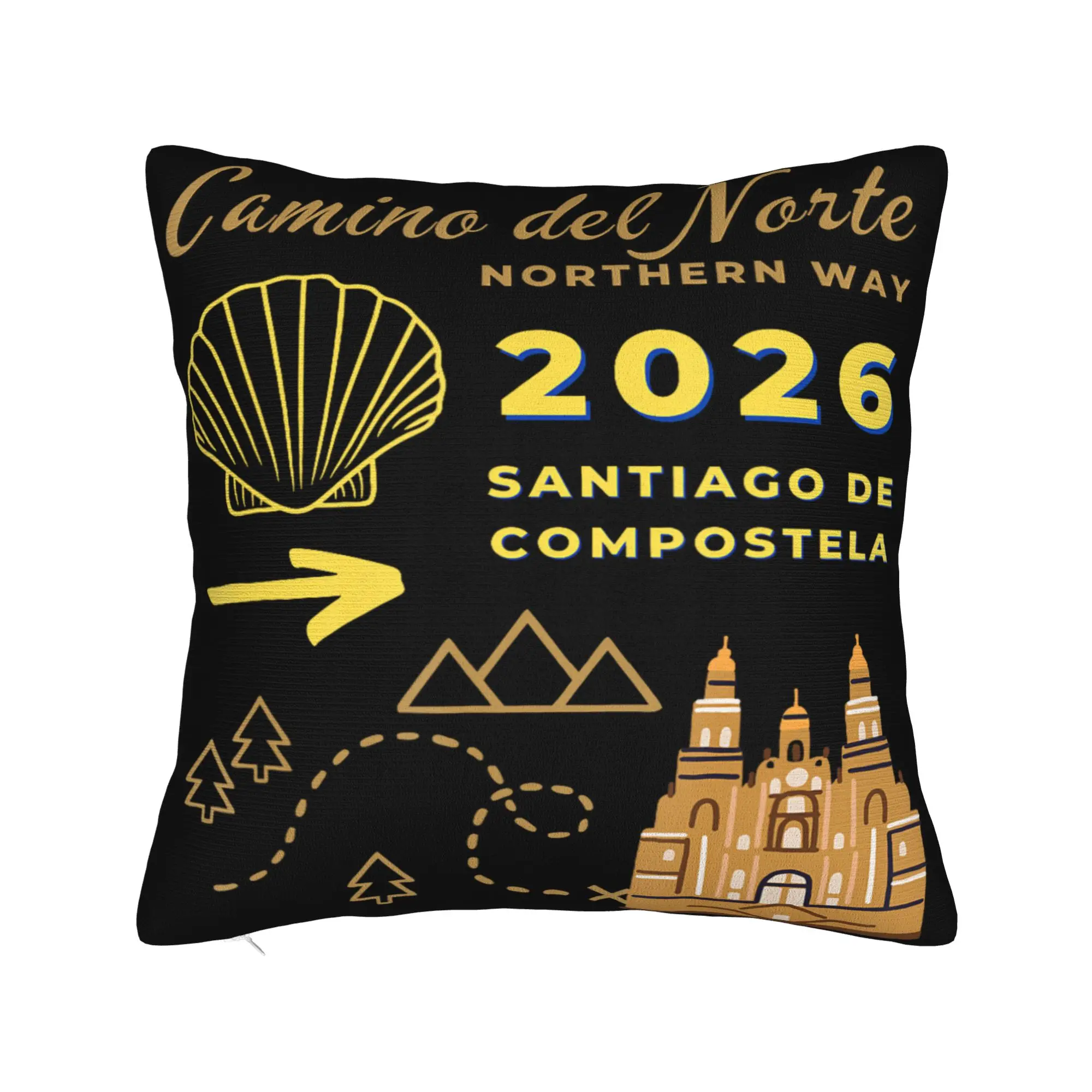 Decorative Pillowcase Camino de Santiago 2026  Merchandise Living Room  Throw Pillow Case Cover Square Style Multi Size