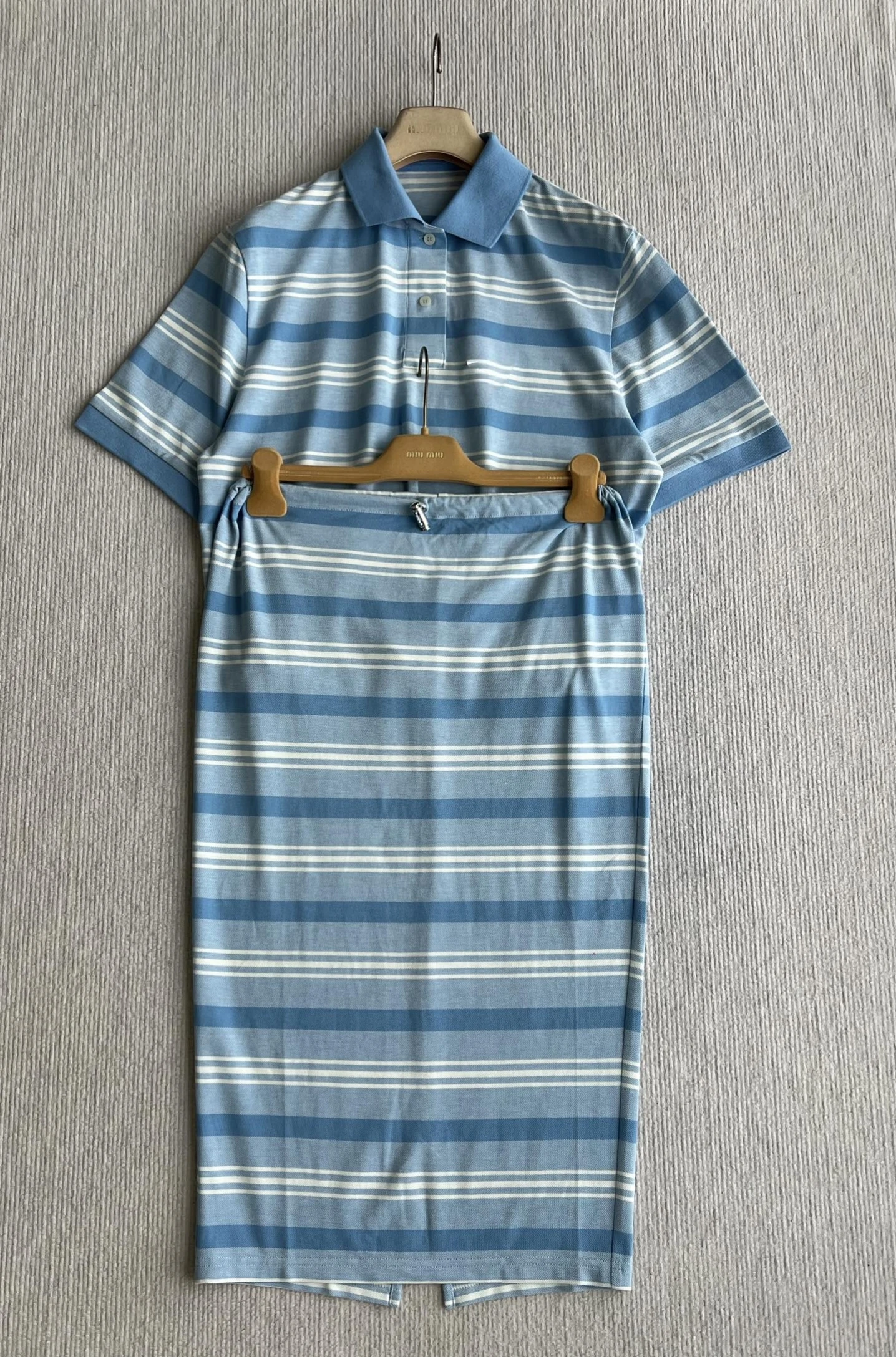 Slimming Blue White Stripes  Neck Short Sleeve T-Shirt Women Loose Casual Lazy Style Creative Pattern Cotton 100%