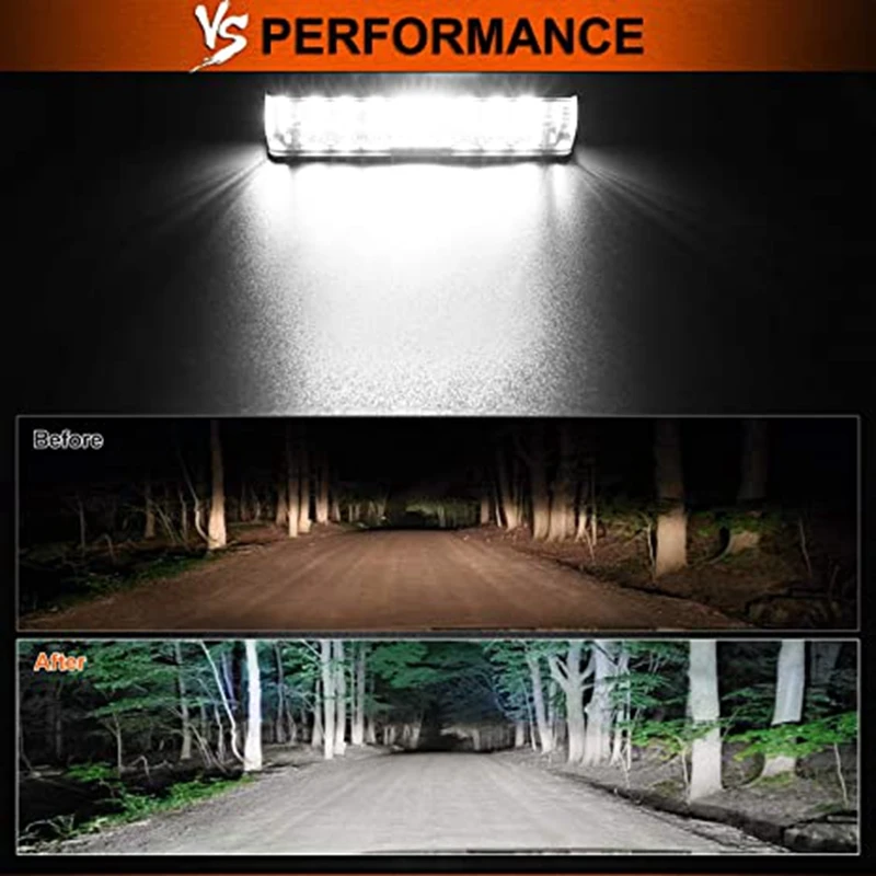 7 Inch 32W LED Off-Road Light Slim Strip Flood Light Combination Off-Road Driving Fog Light For Truck ATV Boat