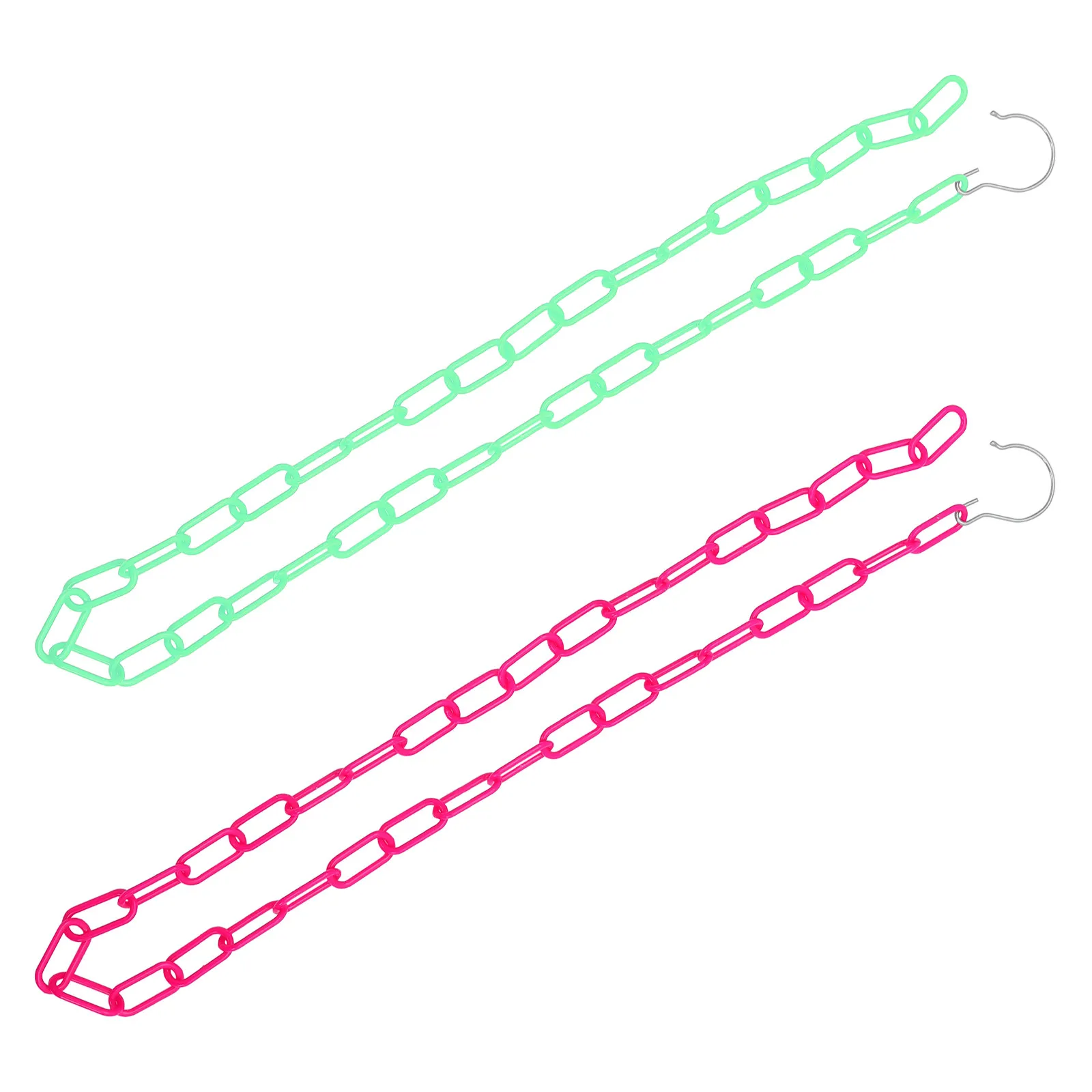 2Pcs Industrial Plastic Barrier Chain Uv-Proof Weatherproof for Line Management Access Restriction Clothing Bag Hanging Small