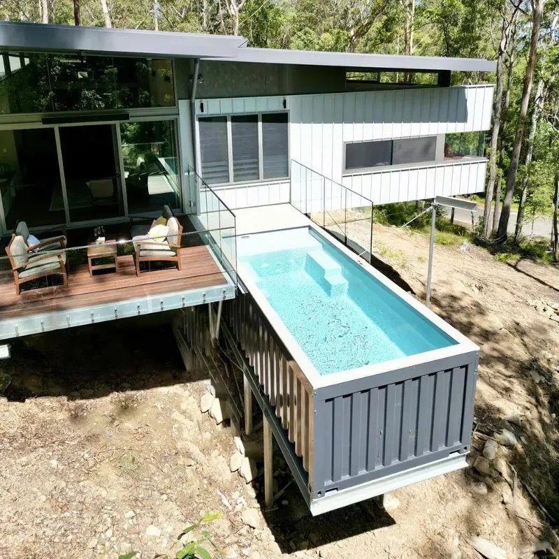 Prefabricated Above‑Ground Container Pool Safety Edge Design Offer Secure Water‑Playing Environment For Family With Children