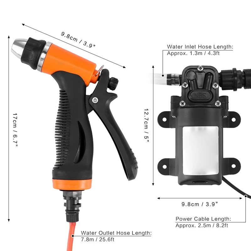 Portable Intelligent Electric Pressure Washer Pump Sprayer Car Was 12 V Self Priming Water Pump Car Kit For Car Garden