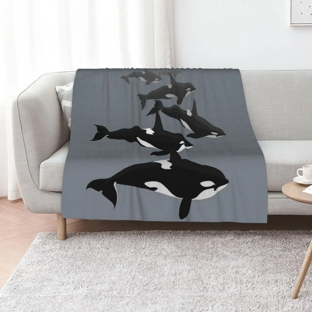 

Orca Whale Art Shirts Killer Whale Gifts Decor and More Throw Blanket Furry Hairys Blankets Sofas Of Decoration Polar Blankets