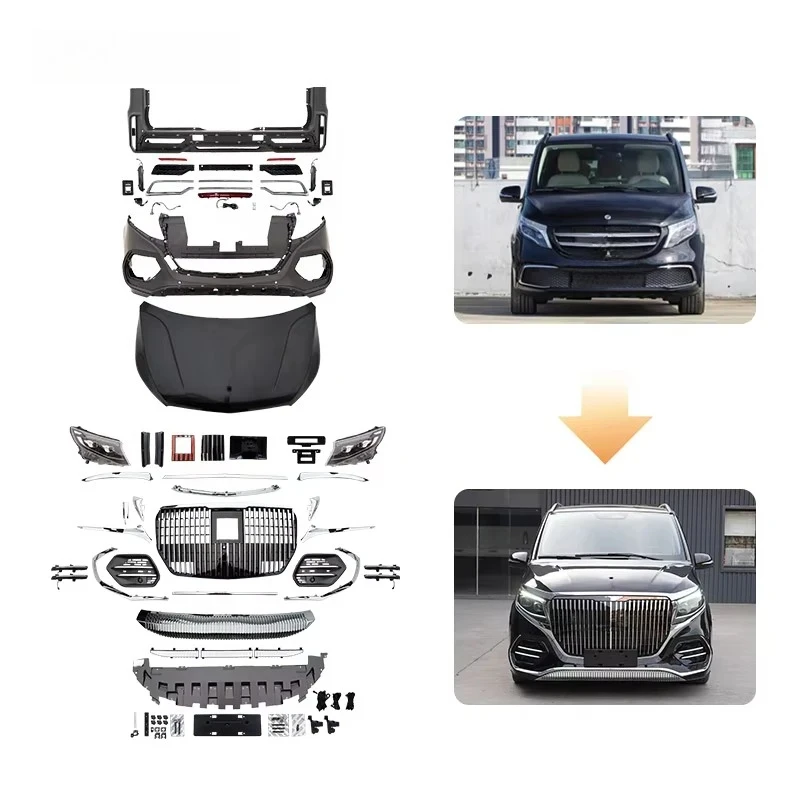 Factory V W447 MPV Convert Grill Bumper Headlamp Hood Accessories For 2016-2024 V W447 Vito Viano Body Kit