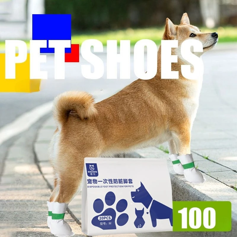 

Disposable Dog Shoes Waterproof Non Slip Paw Protector Small Pet Lightweight Outdoor Walking Footwear Dirt Proof Pet Boots Cover