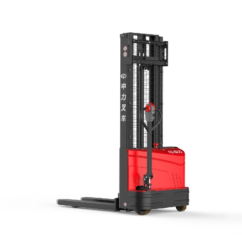 

CE ISO MSDS 1220 pedestrian electric pallet stacker without battery straddle legs & platform optional