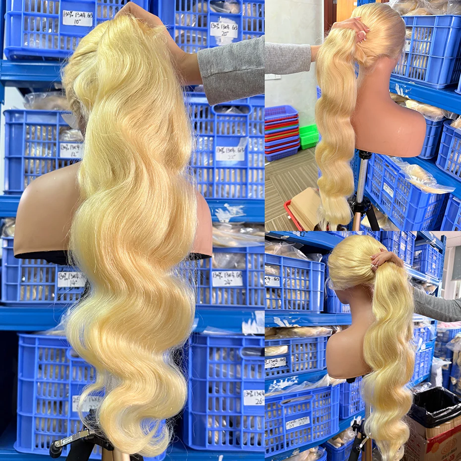 613 Blonde 360 Lace Frontal Wigs with Baby Hair Body Wave Pre Plucked Hd Lace Wig 13x6 Human Hair 13x4 Lace Front Human Hair Wig image 3