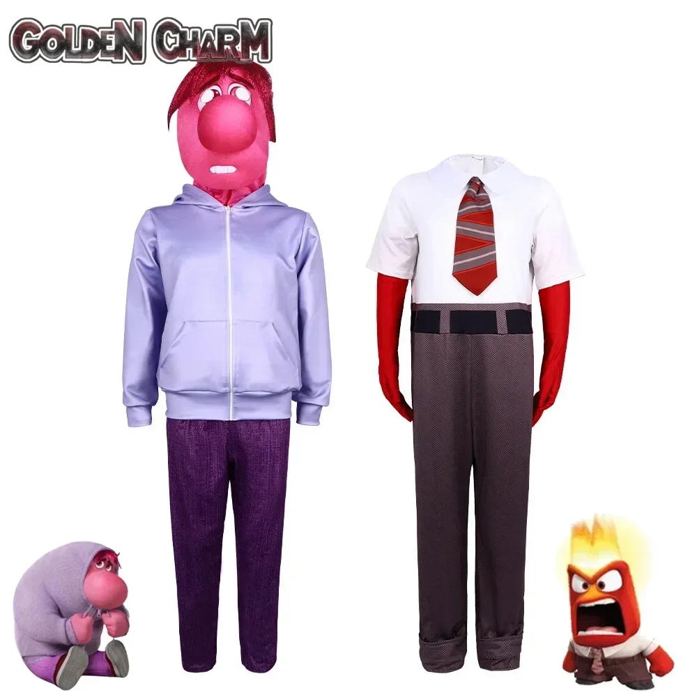 Inside Out 2 Anime Cosplay Cartoon Character Joy Anxiety Costume For Adult Kids Halloween Dance wear Cosplay Costume Mask