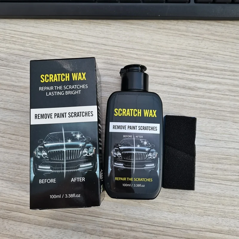 Complete Car Scratch Repair Kit 7pcs - Wax, Sponge & Towel for Removing Scratches & Stains, Ideal for Paint Polishing.
