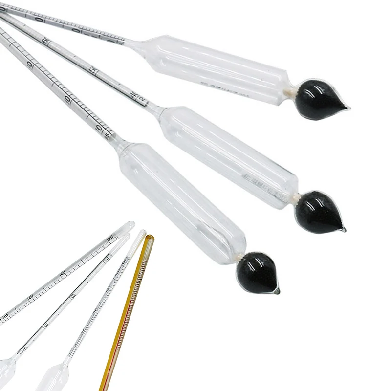 Hydrometer Tester Holzkiste Alkoholmeter Alkoholmessgerät Weinmessgerät Thermometer