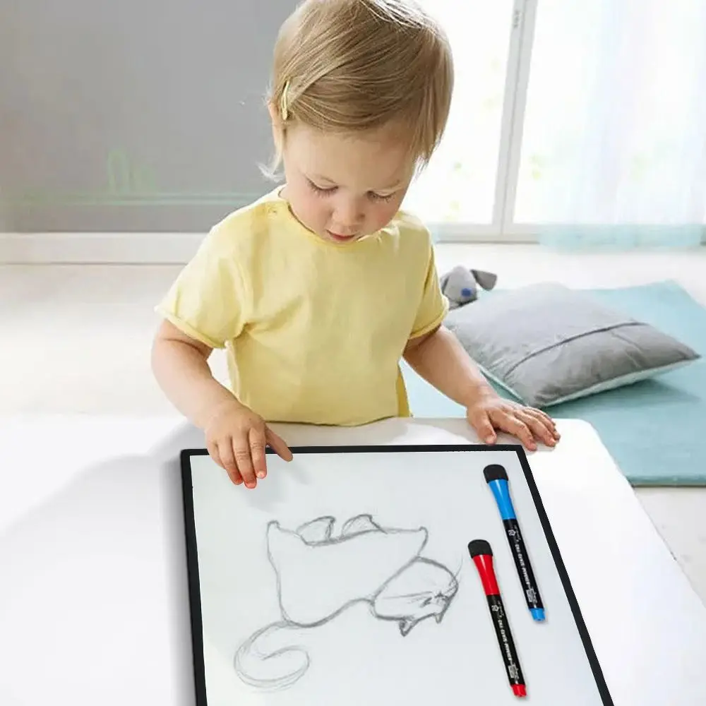 Petite planche à dessin pliable, tableau blanc réutilisable debout, mémo portable et effaçable pour la maison