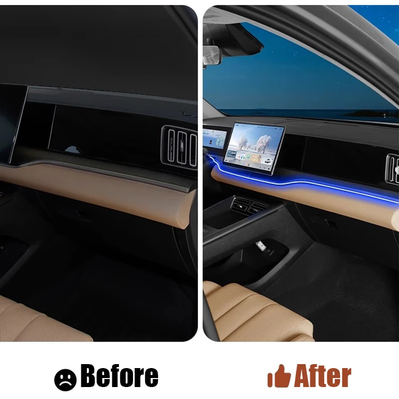 For BYD Song Pro 2023 2024 Intelligent 64 color ambient light Atmosphere lights on the center console Interior modification