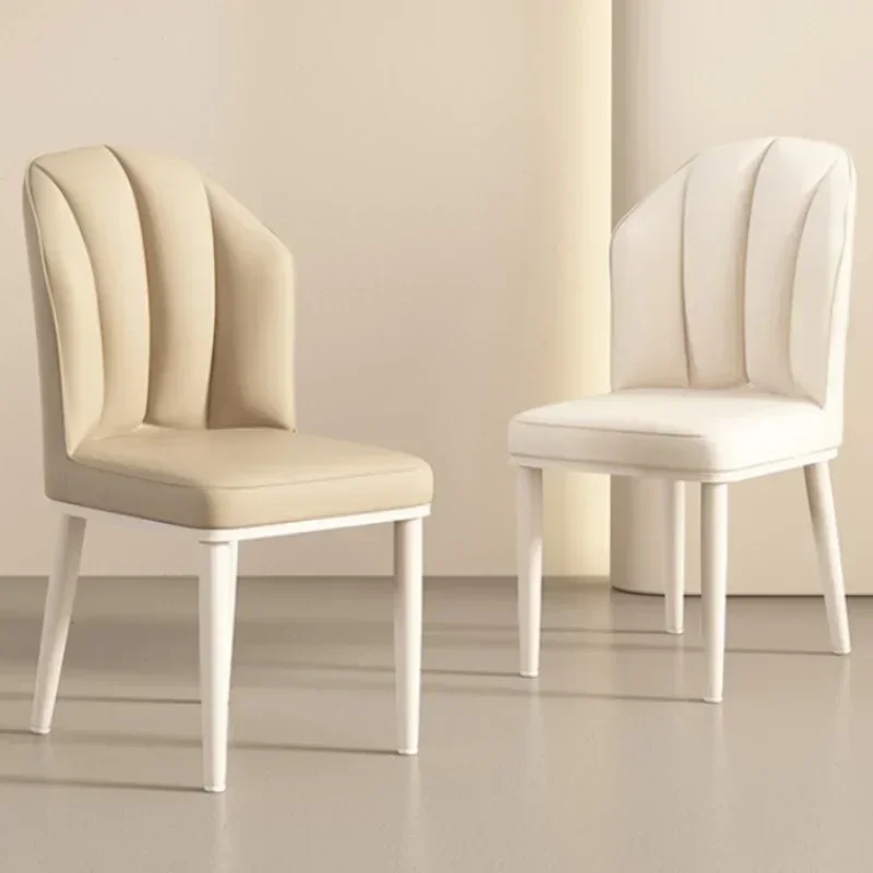 Factory Direct 2026 ​​Cream Dining Chair - Modern Minimalist Lounge Chair with Wooden Legs, Mid-Century Accent Chair for Living
