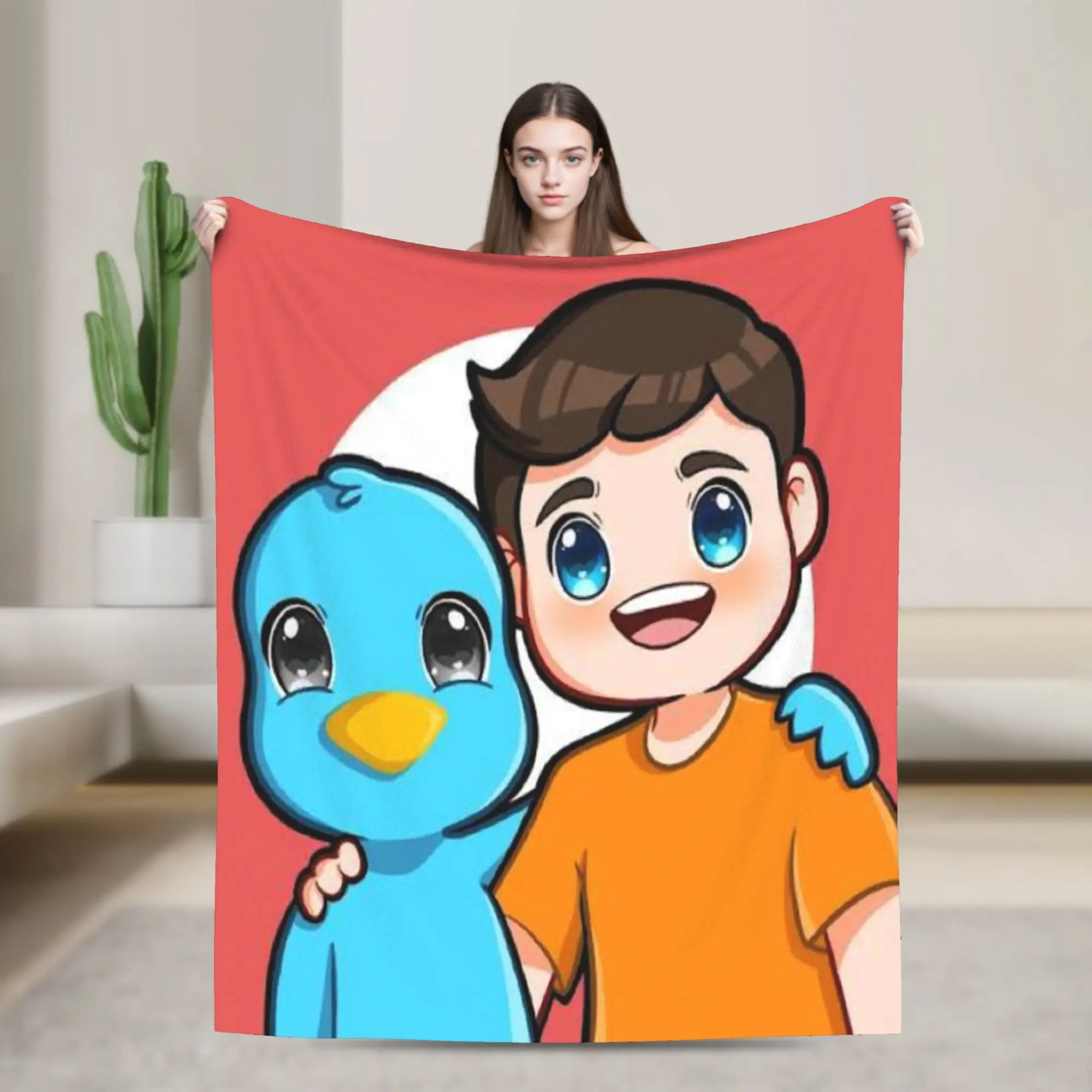 milo and chip Merch Blankets Soft Fleece  Throw Blankets Relax Quilt