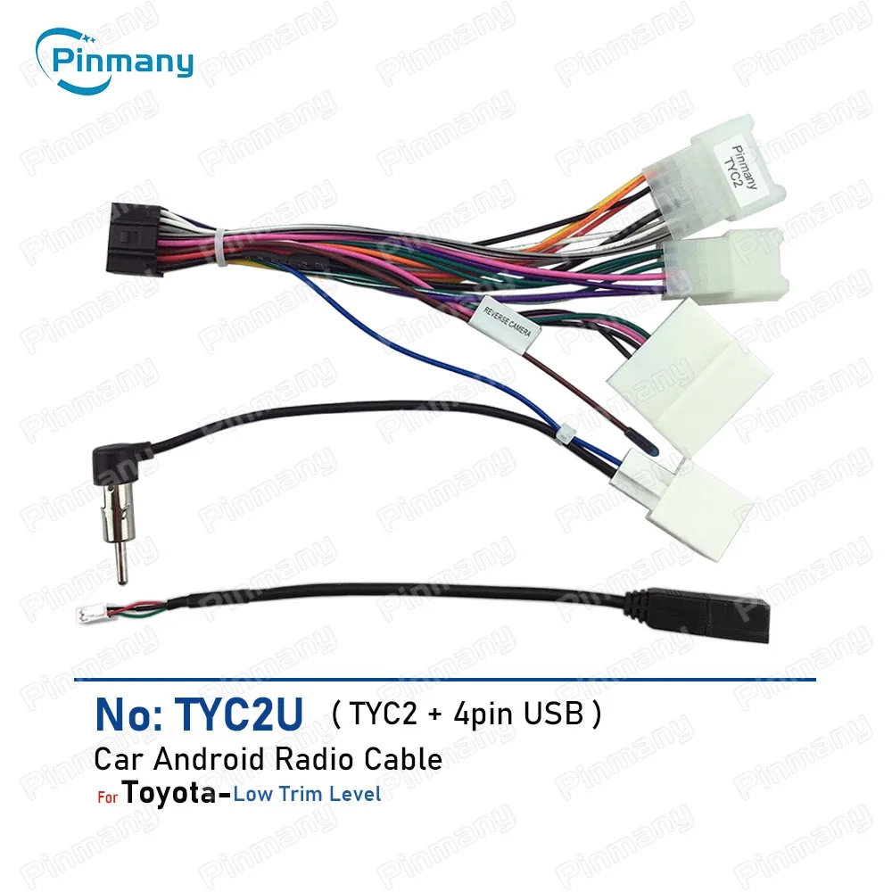 Car Radio Cable Power audio Wire Harness Connector TYC2 for Toyota Highlander Vios Camry C-HR Previa Corolla Hilux Yaris Reiz