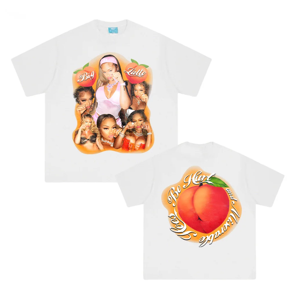 

latto CRY BABY UNISEX TEE Summer High Quality Singer's same styleTee-shirt 100%Cotton O-neck Clothing Female/Male Retro Tops