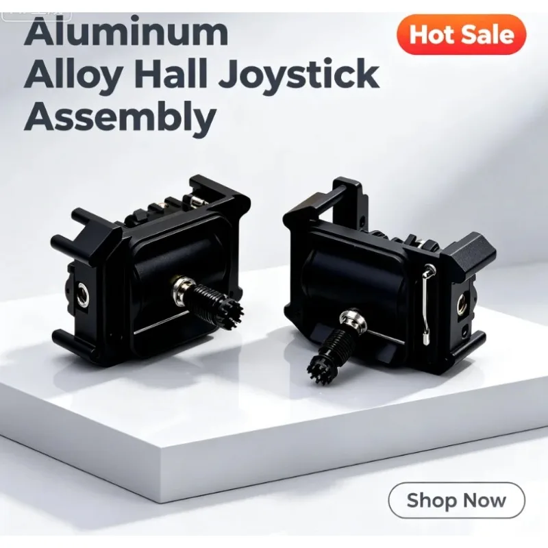 Aluminum Alloy Hall‑Effect Joystick Control Module, High Precision Hall Rocker Assembly