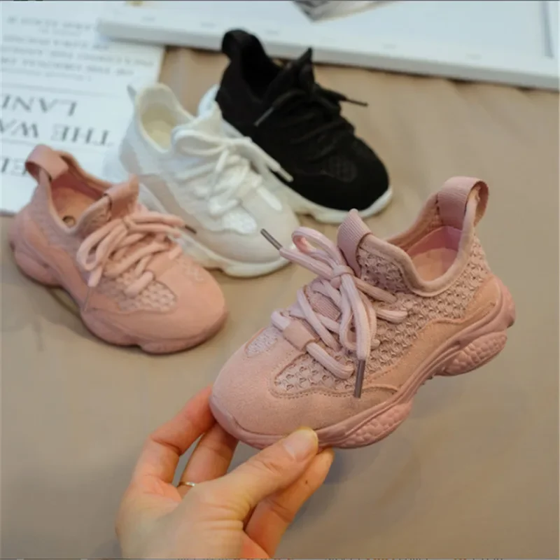 2022 New Spring/Autumn Children Shoes Unisex Toddler Boys Girls Sneaker Mesh Breathable Fashion Casual Kids Shoes 21-30