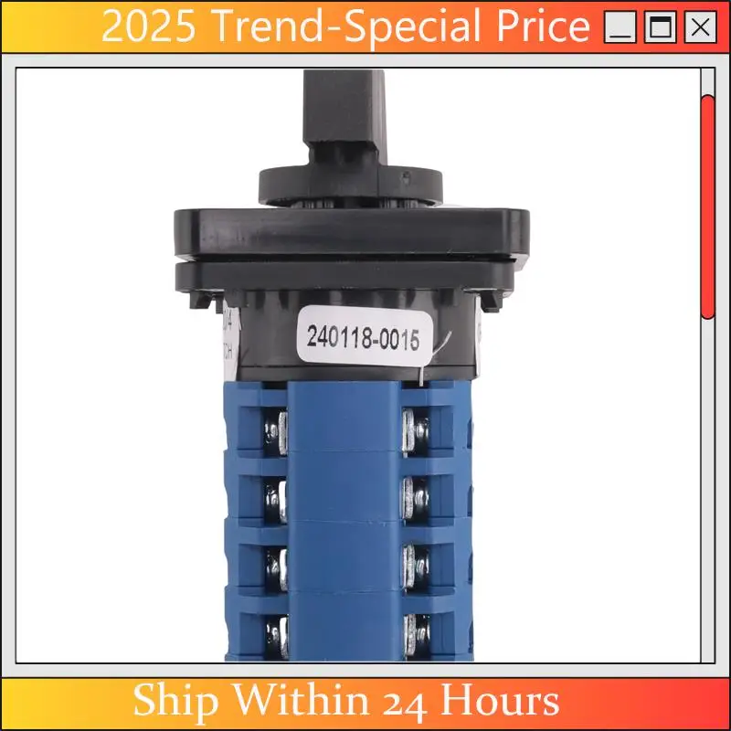 

A61Z Предложения Поворотный переключатель Вкл.-Выкл.-Вкл. 3 положения 4 фазы 20А 500В Двухскоростной переключатель двигателя Маленькая пластина Переключатель кулачка LW8-