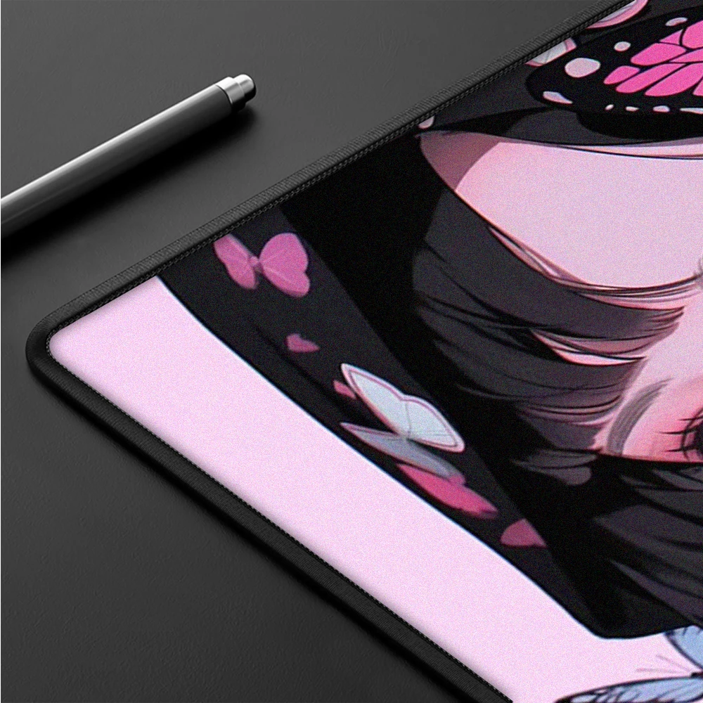 Anime Girl Gaming Mouse Pad Butterfly Speed Mousepad 45x40CM High Elastic Non-slip Bottom Premium Mouse Mat E-Sports Desk Mat