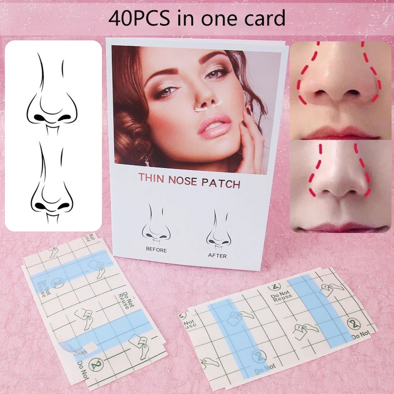 40Pcs Disposable Clear Invisible Thin Nose Stickers For Nose Face Skincare Beauty Ultra Thin Paper Facial Beauty Salon Product