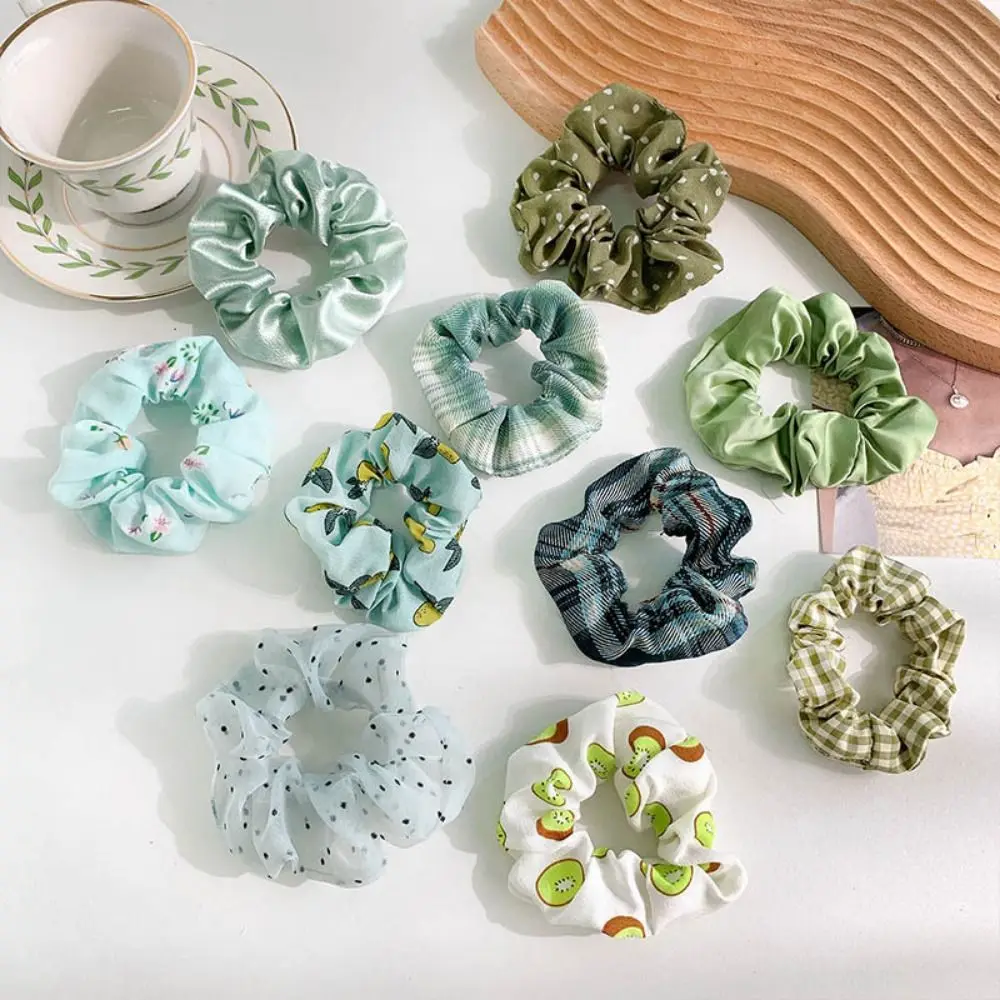 

10Pcs Hair Accessories Plaid Pattern Large Intestine Hair Tie Sweet Korean Hair Bands Fashion Cute Hair Scrunchies For Women