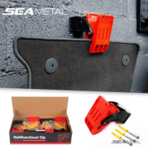 Imagen 1 del producto SEAMETAL-Clip de limpieza para almohadilla de pie de coche, Clip de limpieza multifuncional para almohadilla de pie de coche, abrazaderas de herramientas de belleza para tienda fija, colgar tu alfombra