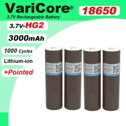 VariCore Original 3.7V HG2 18650 3000mAh Rechargeable Battery discharge 20A dedicated For Flashlight batteries With Pointed