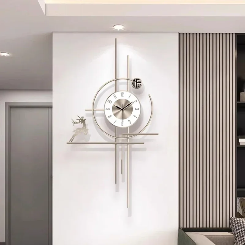 

Nordic Clock Wall Hanging Bedroom Interior Design Wall Clock Fashion Luxury Horloge Murale De Luxe Wall Decoration