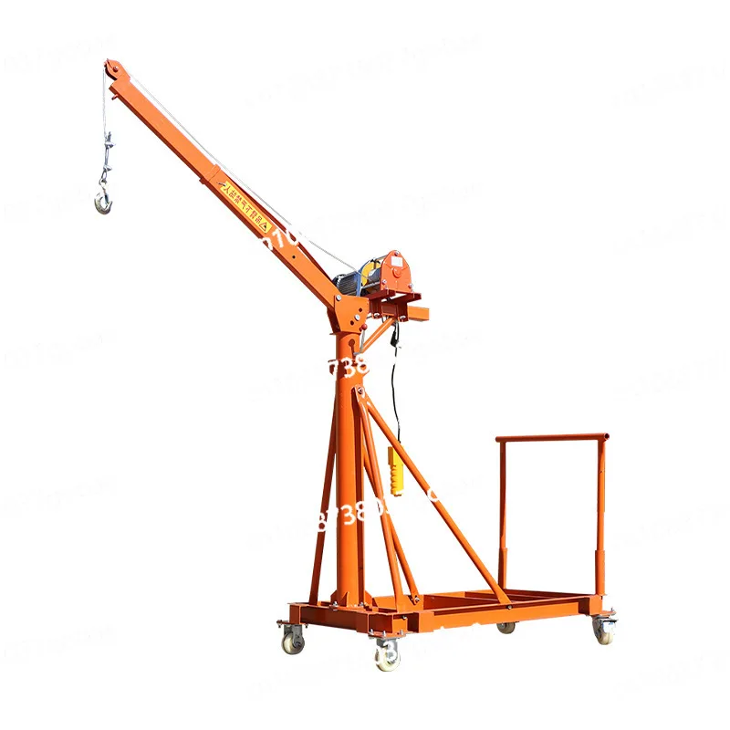 

Movable telescopic folding crane lifting workshop small household decoration material hanging brick hoist