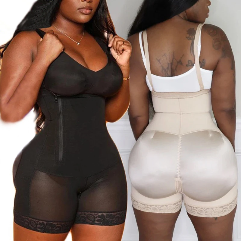 

GUUDIA Tummy Control Butt Lifting Fajas Zipper Crotch Fajas Hook Zipper Colombianas Boyshort Lifting Control BBL Shapewear Faja