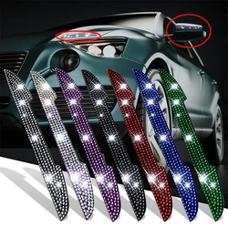 4 PCS Car Door Inlaid Diamond Side Edge Protector Bumper Rear View Mirror Anti-Collision Strip Scratch Sticker Styling Moulding