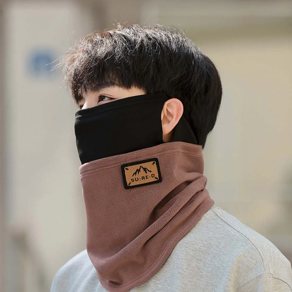 Cubierta de cuello a prueba de viento de fibras acrílicas para mantener el calor, bufanda colgante para la oreja a prueba de frío, protector de cuello, pañuelo suave para la cabeza de montañismo para mujer