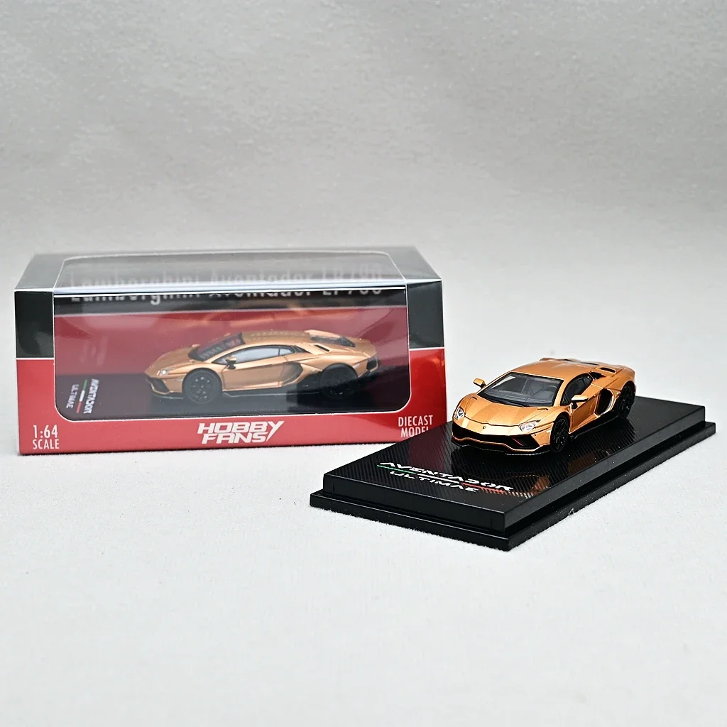 Hobby Fans 1/64 Lamborghini LP780 Aventador juguete de aleación Diecast Metal modelo regalo