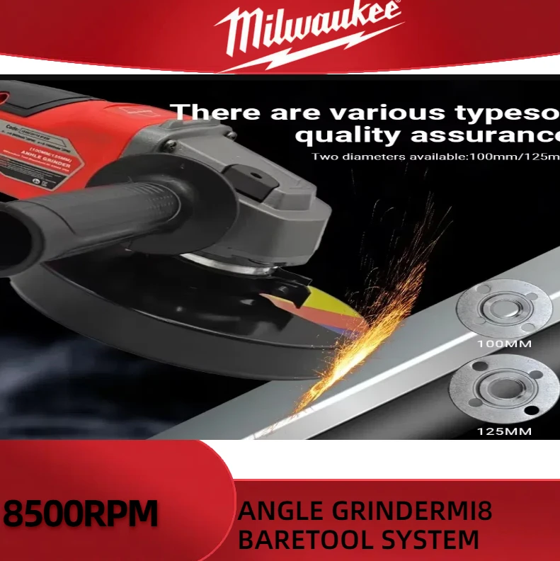 125 مللي متر ميلووكي فرش زاوية طاحونة تلميع آلة قطع لا قفل مجداف التبديل أدوات كهربائية لاسلكية #4