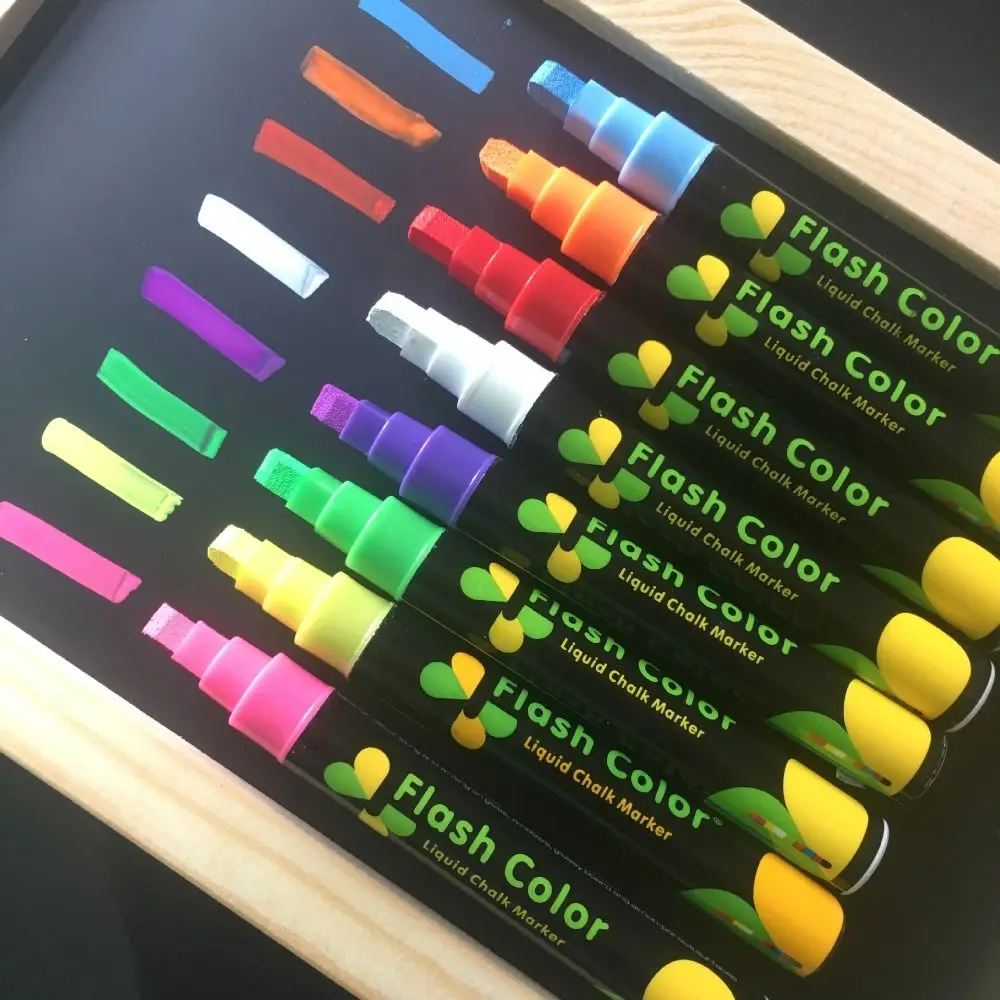 Liquid Chalk Erasable LED Highlighter Fluorescent Marker Whiteboard Graffiti Blackboard Glass Window Painting Drawing Pen