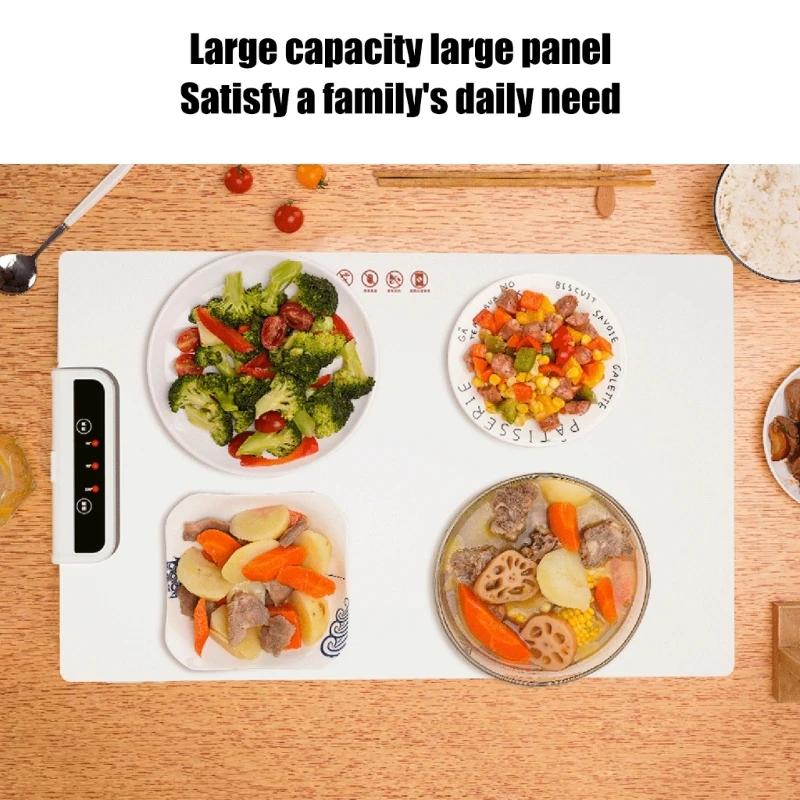 電気バッファネットパーティー用トレイ、折りたたみ式ウォーマー、シリコン素材、調節可能な温度、高速加熱