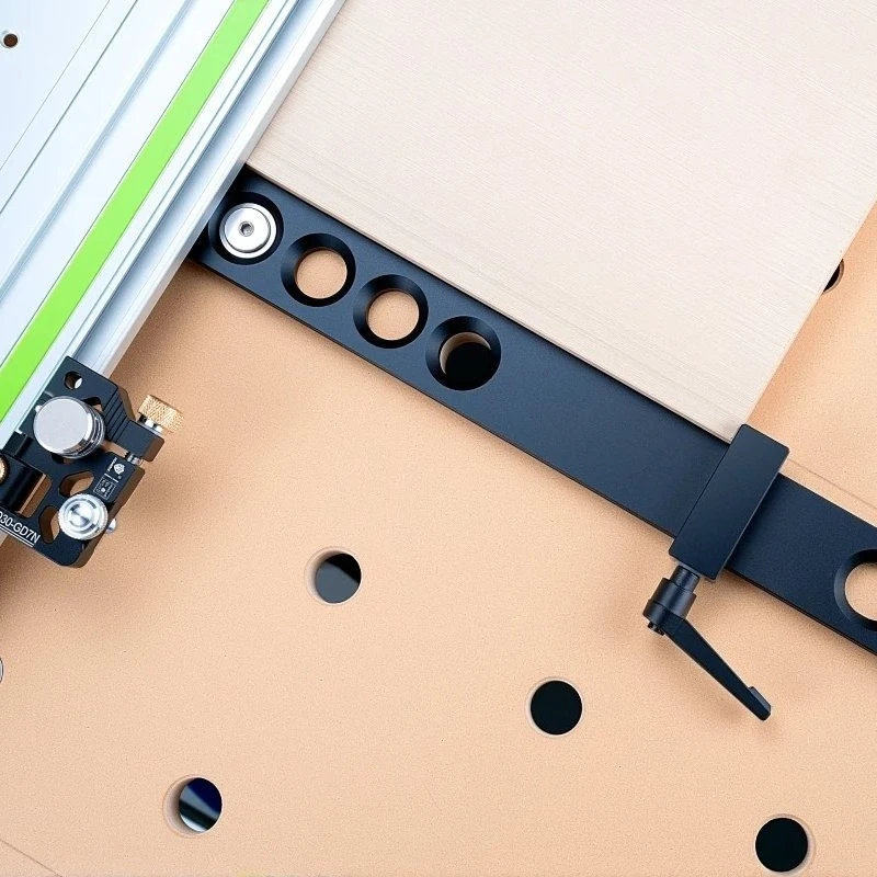 Woodworking Fence Locator Workbench Auxiliary Fixing Bracket 20mm Hole Table Positioning Stop For Wood Router Cutting Project