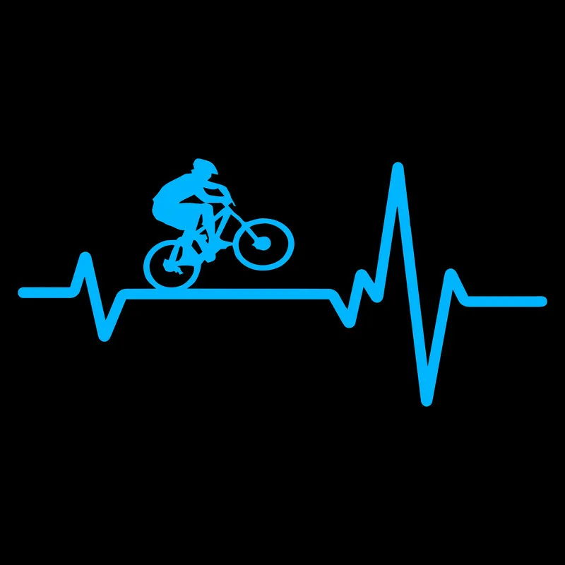 Cycling Mountain Bike Helmet Heartbeat Glow Sticker Wall Switch Decor Fridge Bathroom Door Laptop Phone Car Body Window Decal