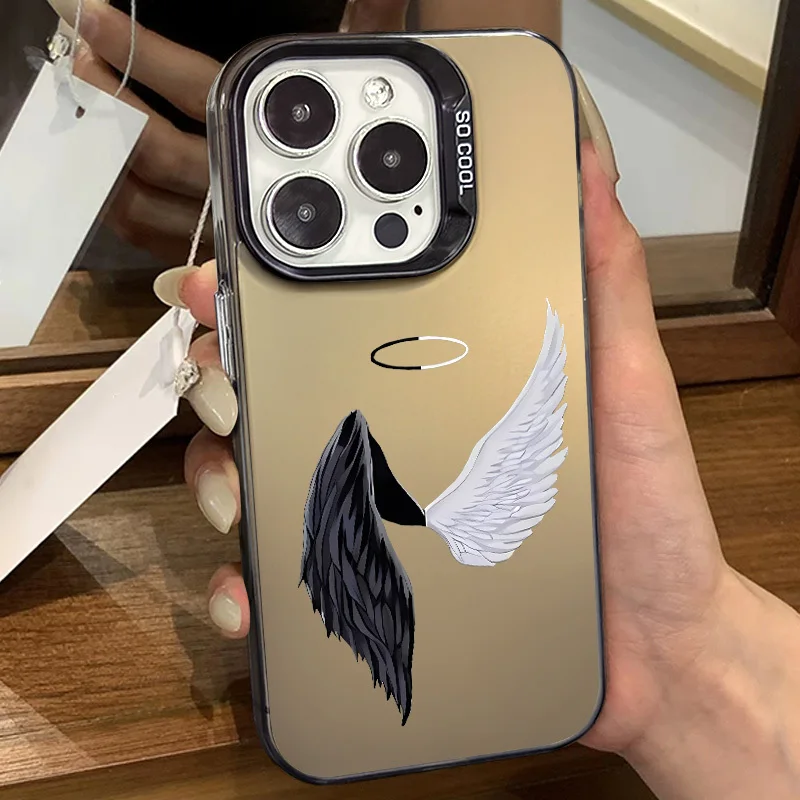 

Wing patterned phone case for iPhone 16 15 14 13 12 11 Pro/ Max/Plus anti-fingerprint shock-proof rear cover